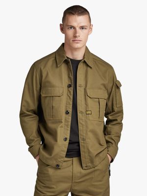 G-Star Men's 2 Pockets Relaxed Dark Olive Shirt