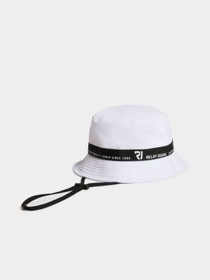 Men's Relay Jeans Tape White Boonie Hat