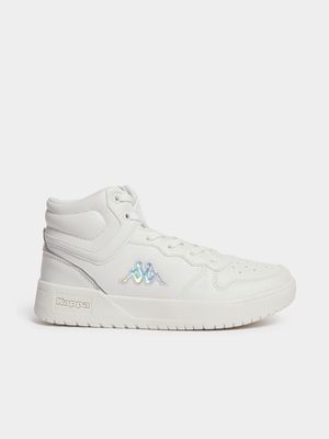 Womens Kappa Logo Swanton White Mid-Top Sneakers