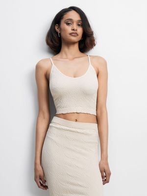 Women's Stone Crochet Co-Ord Cami