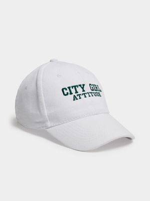 Women's White City Girls Peak Cap