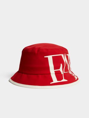 Fabiani Men's Oversized Red Bucket Hat