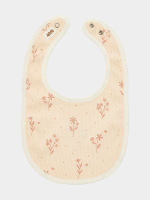 Cotton On Baby Pink Organic Pointelle Bib