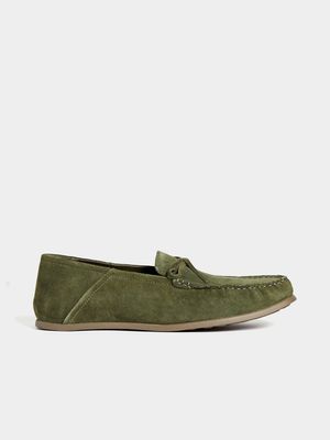 MKM Olive Green SUEDE DRIVER Loafer