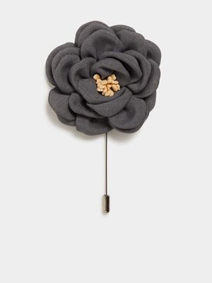 Men's Markham Buttercup Grey Lapel Pin