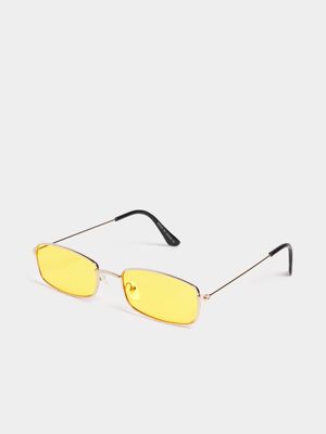 Jet Older Boys Yellow Slim Retro Sunglasses