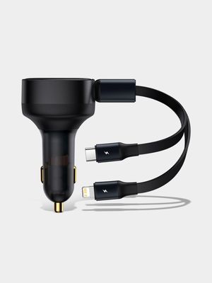 Baseus Enjoyment Series Retractable 2-in-1 30W Car Charger