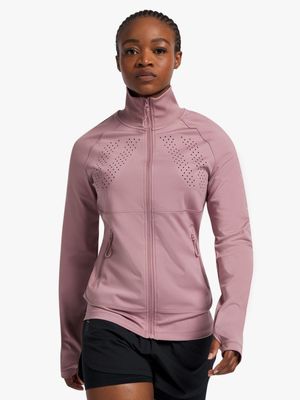 Womens TS - ACTV8 Podium Mauve Zip-Thru Run Jacket