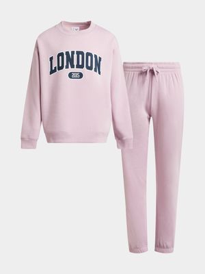 Older Girls Crewneck & Jogger Set