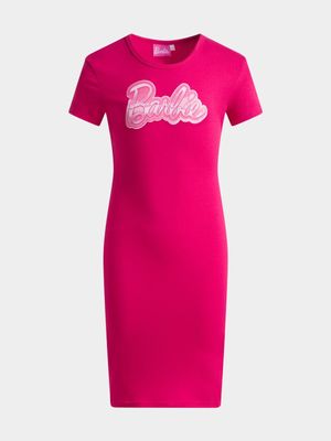 Jet Older Girls Pink Barbie Bodycon Dress