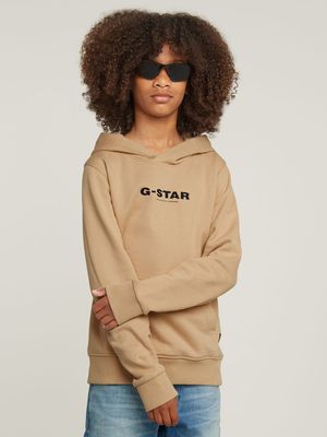 Kid's G-star Beige Hooded Regular Sweater