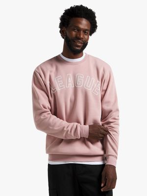 Men's Pink Graphic Print Sweat Top