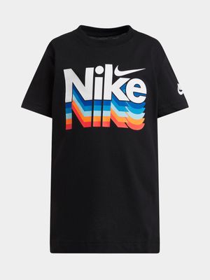 Nike Unisex Kids Retro Fader Black T-Shirt