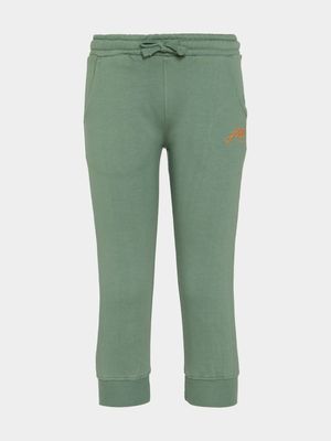 Girl's Jeep Green Cuff Logo Joggers