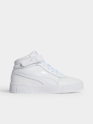 Women's Puma Carina Mid White Sneaker