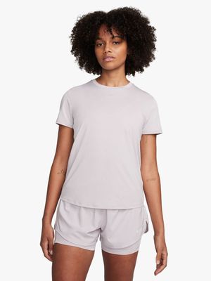 Womens Nike One Classic Dri-Fit Short Sleeve Violet Tee