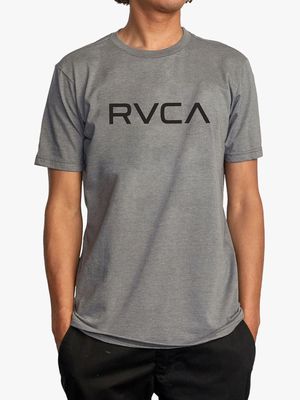 Men's Big RVCA Grey Short Sleeve T-Shirt