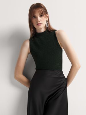 Lurex High Neck Top