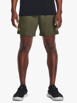 Mens Under Armour Vanish Woven 6 Inch Khaki Shorts