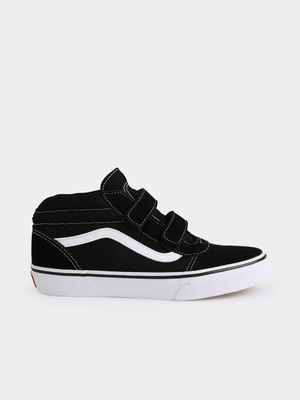 Junior Vans Ward Mid V Black//White Sneaker