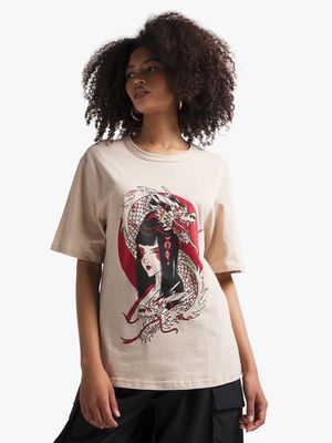 Women's Stone 'Dragon Girl' Graphic Top