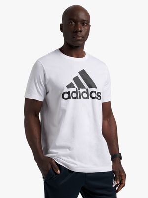 Mens adidas Badge of Sport Logo White/Black Tee