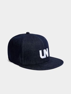 Men's Union-DNM Raw Flat Bill Indigo Cap