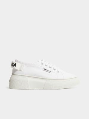 Superga Women's Bubble Line Tape White Sneaker