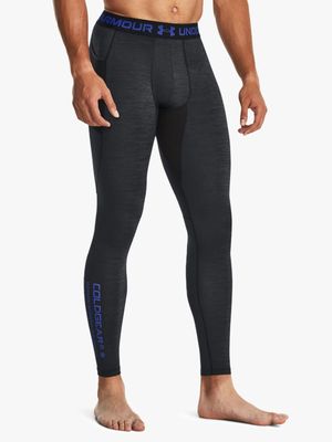 Mens Under Armour ColdGear Twist Black Long Base Tights