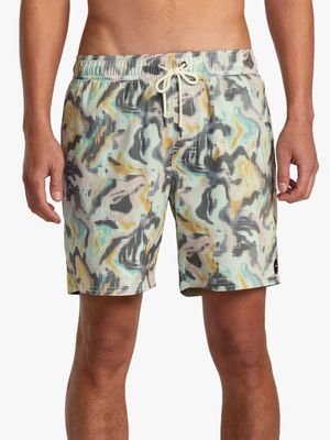 Men's RVCA Blue Manic Elastic Volley Shorts