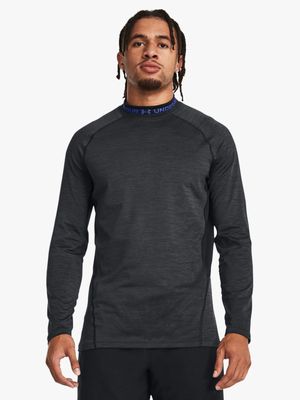 Mens Under Armour ColdGear Twist Funnel Black Base Layer Top