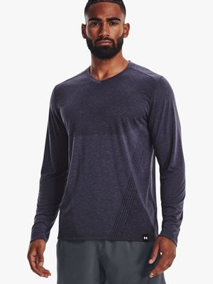 Men's Under Armour BREEZE Long Sleeve RUNNING Blue Top