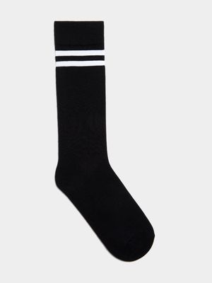 Women's Black Striped Socks