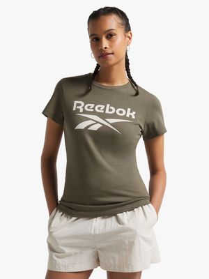 Women's Reebok Big Logo Green Tee