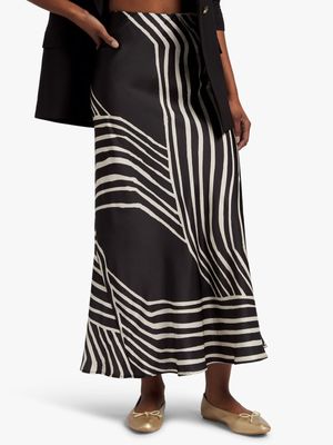 Bias Cut Satin Maxi Skirt