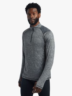 Men's TS DRI-TECH 1/4 ZIP FUNNEL Grey Melange Sweat