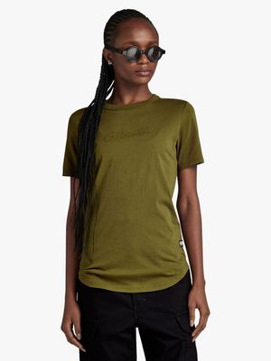 G-Star Women's Autograph Slim Green T-Shirt