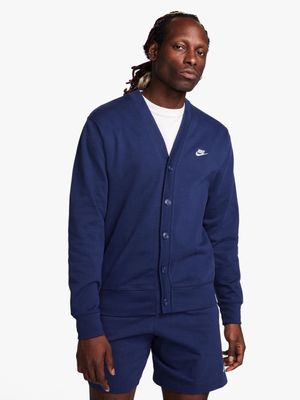 Nike Men's Club Knit Fairway Navy Cardigan