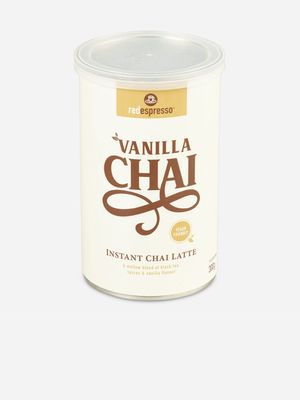 red espresso vanilla chai latte tin