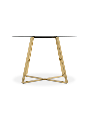 star dining table brass 110cm