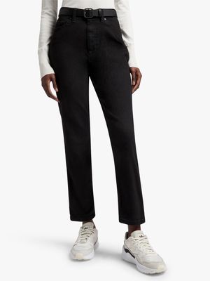 Women's Black Slim Straight Leg Jeans