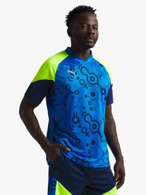 Mens Puma Ultra IndividualCUP All Over Print Blue Football Top