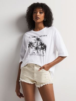 Y&G Oversized Palm Print T-Shirt