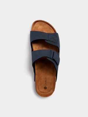 Men's Navy Double Strap Sandals