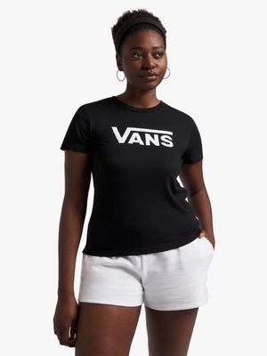 Women's Vans Drop V SS Crew Black Tee