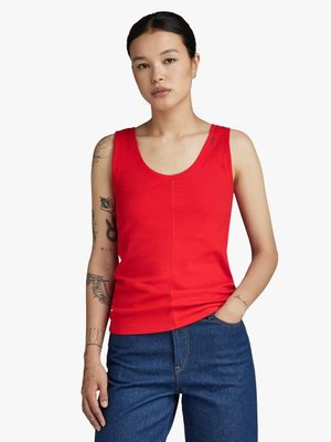 G-Star Women's Front Seam Red Tank Top