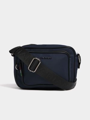 Fabiani Men's Navy Nylon Xbody Bag