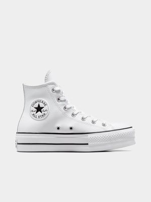 Converse Junior CTAS Platform HI Leather White Sneaker