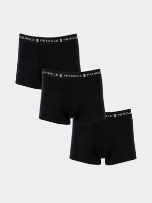 Men's Pringle Black Gael 3 Pack Knit Underwear