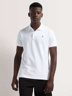 G-Star Men's Dunda Slim White Polo Shirt